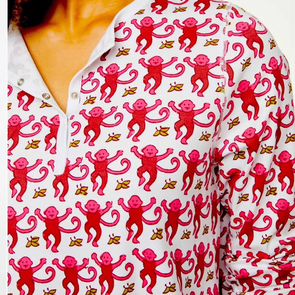 Roller Rabbit Pink Monkey Pajamas